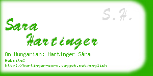 sara hartinger business card